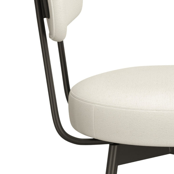 English Elm Giselle Upholstered Swivel Barstools Set of 2 with Foam Padded Seat for Kitchen Island B136P529271