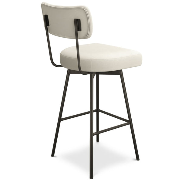 English Elm Giselle Upholstered Swivel Barstools Set of 2 with Foam Padded Seat for Kitchen Island B136P529271