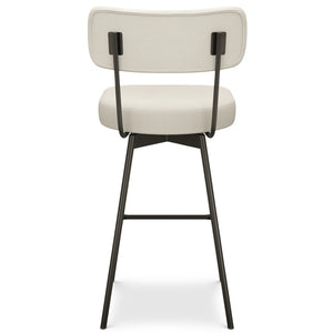 English Elm Giselle Upholstered Swivel Barstools Set of 2 with Foam Padded Seat for Kitchen Island B136P529271
