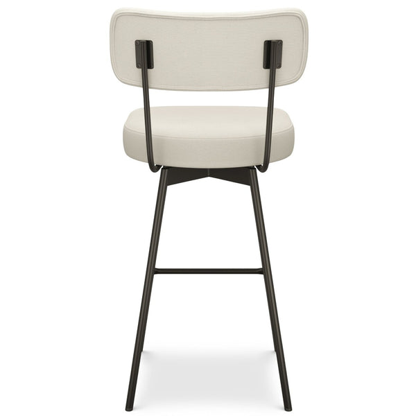 English Elm Giselle Upholstered Swivel Barstools Set of 2 with Foam Padded Seat for Kitchen Island B136P529271