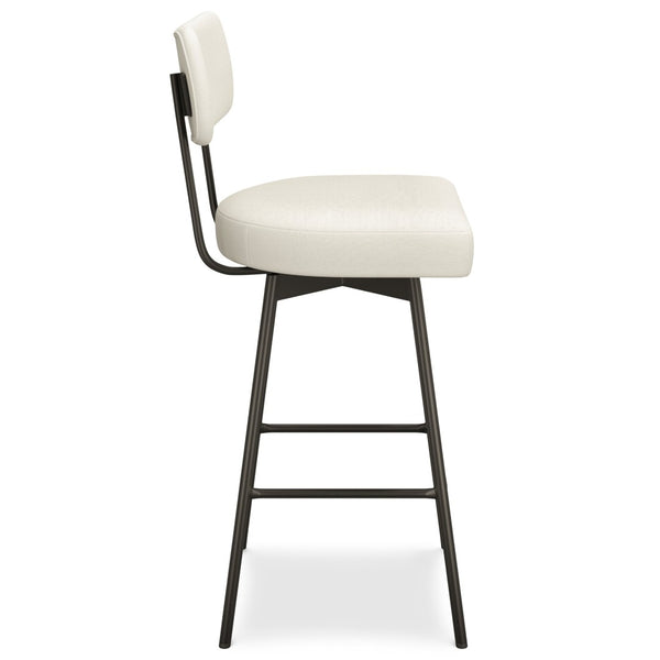 English Elm Giselle Upholstered Swivel Barstools Set of 2 with Foam Padded Seat for Kitchen Island B136P529271