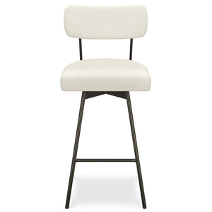 English Elm Giselle Upholstered Swivel Barstools Set of 2 with Foam Padded Seat for Kitchen Island B136P529271