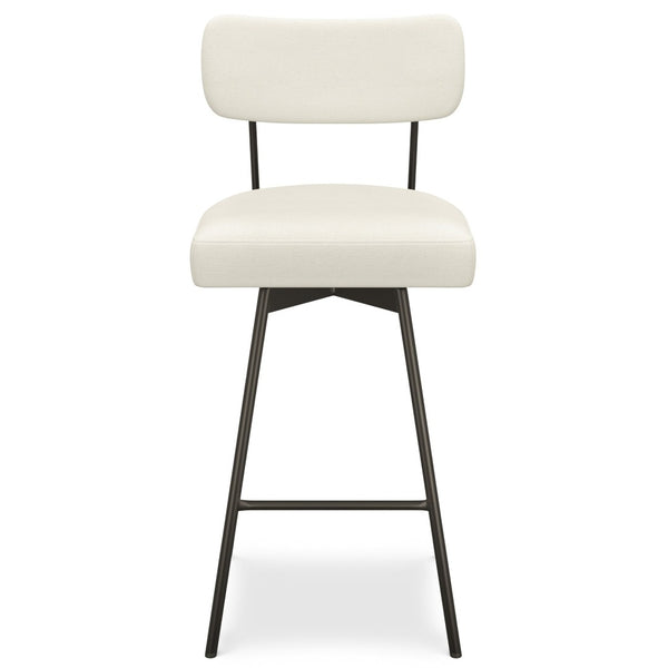 English Elm Giselle Upholstered Swivel Barstools Set of 2 with Foam Padded Seat for Kitchen Island B136P529271