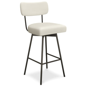English Elm Giselle Upholstered Swivel Barstools Set of 2 with Foam Padded Seat for Kitchen Island B136P529271