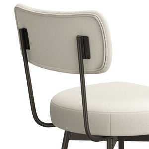 English Elm Giselle Upholstered Swivel Barstools Set of 2 with Foam Padded Seat for Kitchen Island B136P529271