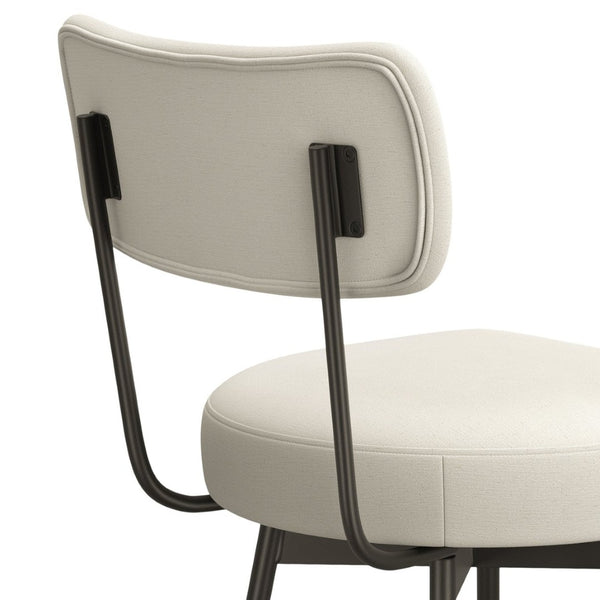English Elm Giselle Upholstered Swivel Barstools Set of 2 with Foam Padded Seat for Kitchen Island B136P529271
