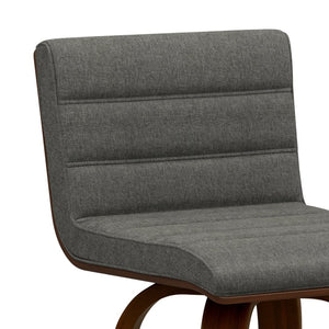 English Elm Roland Swivel Barstool Linen Upholstered Bentwood Mid-century Modern Kitchen Island Seat B136P529274