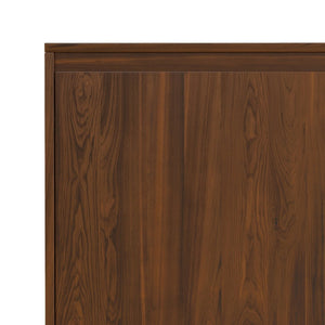 English Elm Hunter Walnut Veneer Sideboard with Hairpin Legs and Concealed Storage for Dining Rooms B136P529275