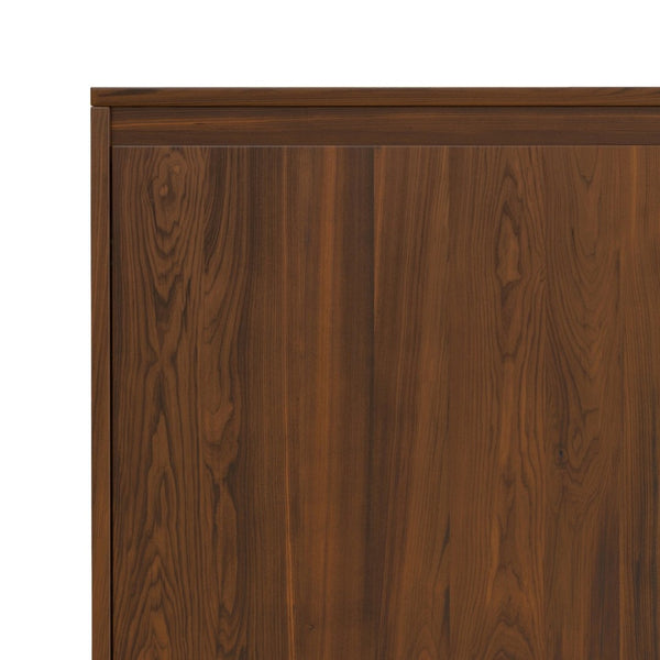 English Elm Hunter Walnut Veneer Sideboard with Hairpin Legs and Concealed Storage for Dining Rooms B136P529275