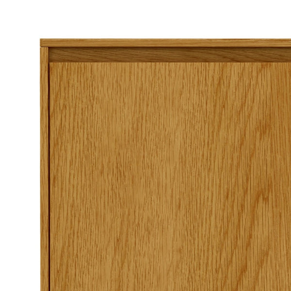 English Elm Hunter Oak Veneer Sideboard with Hairpin Legs for Modern Dining Room Storage B136P529277