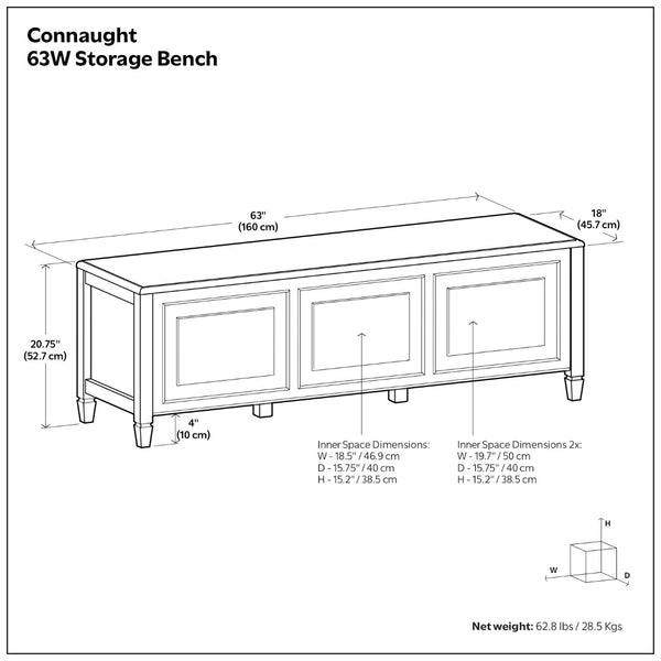 English Elm Connaught Solid Wood British Colonial Storage Trunk Bench for Entryway or Living Room B136P529278