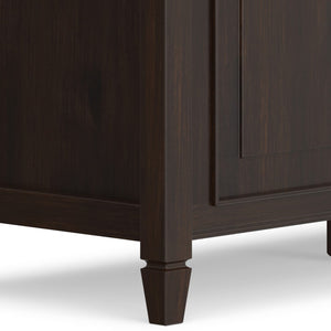 English Elm Connaught Solid Wood British Colonial Storage Trunk Bench for Entryway or Living Room B136P529278