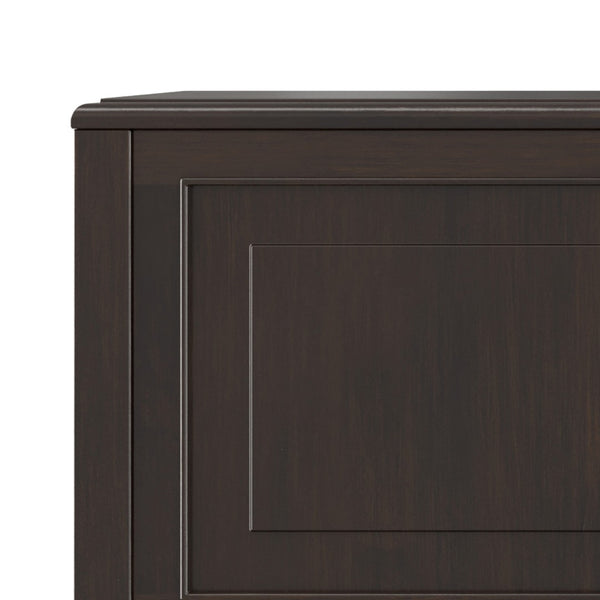English Elm Connaught Solid Wood British Colonial Storage Trunk Bench for Entryway or Living Room B136P529278