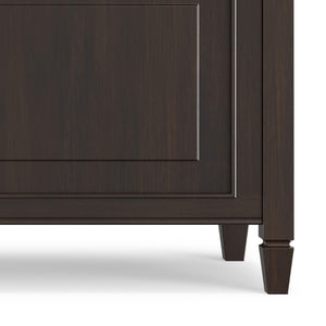 English Elm Connaught Solid Wood British Colonial Storage Trunk Bench for Entryway or Living Room B136P529278
