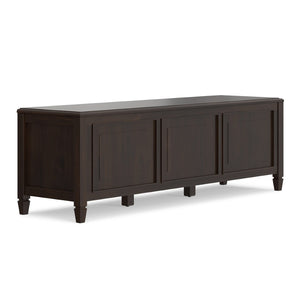 English Elm Connaught Solid Wood British Colonial Storage Trunk Bench for Entryway or Living Room B136P529278