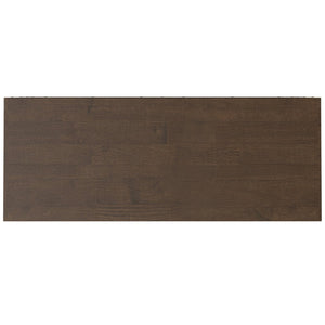 English Elm Banting Walnut Wood Entryway Cabinet with Open Cubbies and Graphite Metal Frame B136P529280