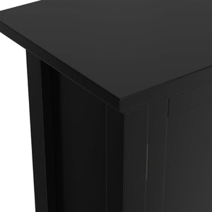 English Elm Redmond Shaker Style Black Pine Cabinet with Brass Hardware for Entryway or Living Room B136P529283