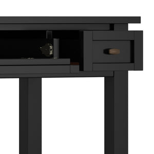 English Elm Warm Shaker Style Solid Pine Writing Desk with Bronze Hardware for Home Office B136P537796