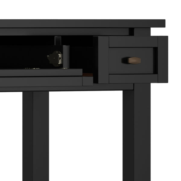 English Elm Warm Shaker Style Solid Pine Writing Desk with Bronze Hardware for Home Office B136P537796