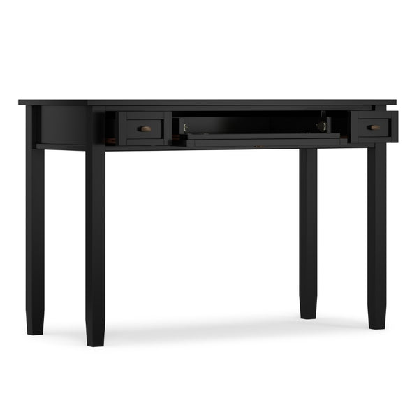English Elm Warm Shaker Style Solid Pine Writing Desk with Bronze Hardware for Home Office B136P537796