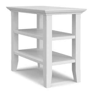 English Elm Acadian Solid Pine Open Shelf Side Table Slim Farmhouse Design for Entryway or Bedroom B136P541107
