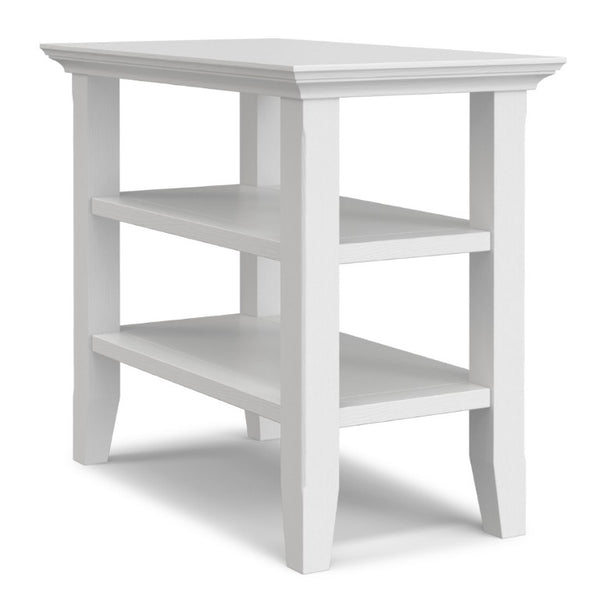 English Elm Acadian Solid Pine Open Shelf Side Table Slim Farmhouse Design for Entryway or Bedroom B136P541107