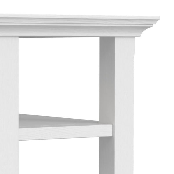 English Elm Acadian Solid Pine Open Shelf Side Table Slim Farmhouse Design for Entryway or Bedroom B136P541107