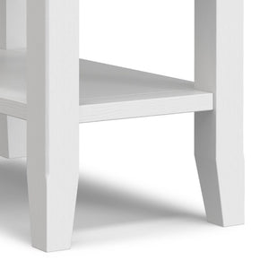 English Elm Acadian Solid Pine Open Shelf Side Table Slim Farmhouse Design for Entryway or Bedroom B136P541107