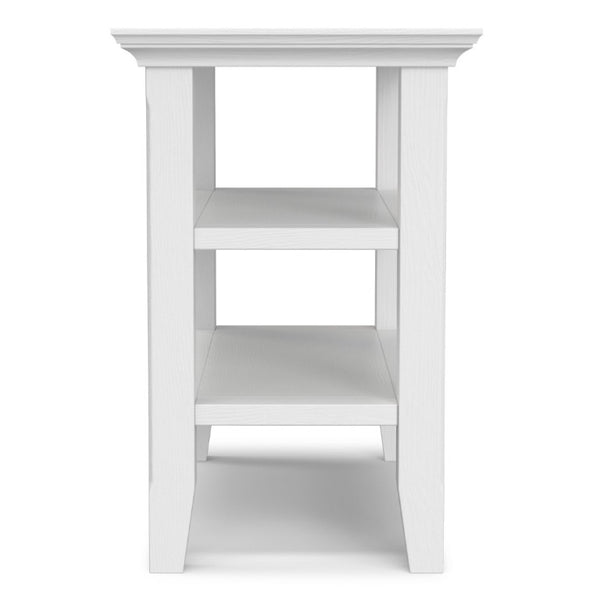 English Elm Acadian Solid Pine Open Shelf Side Table Slim Farmhouse Design for Entryway or Bedroom B136P541107