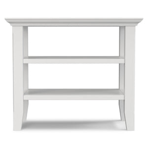 English Elm Acadian Solid Pine Open Shelf Side Table Slim Farmhouse Design for Entryway or Bedroom B136P541107