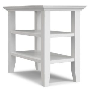English Elm Acadian Solid Pine Open Shelf Side Table Slim Farmhouse Design for Entryway or Bedroom B136P541107