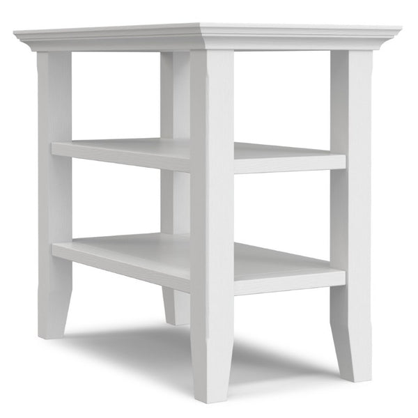English Elm Acadian Solid Pine Open Shelf Side Table Slim Farmhouse Design for Entryway or Bedroom B136P541107