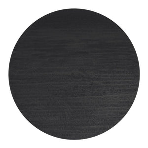 English Elm Winnie Solid Acacia Round Coffee Table Matte Black Pedestal Base for Modern Living B136P565521