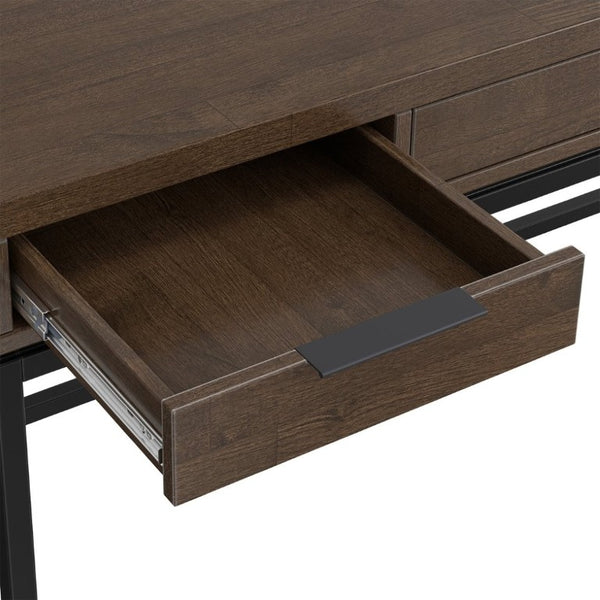 English Elm Sanford Solid Rubberwood Writing Desk with Iron Frame for Modern Home Office Use B136P565522
