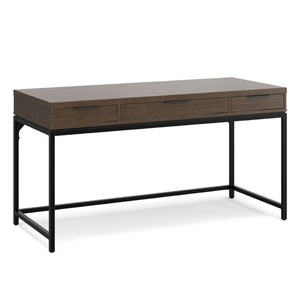 English Elm Sanford Solid Rubberwood Writing Desk with Iron Frame for Modern Home Office Use B136P565522