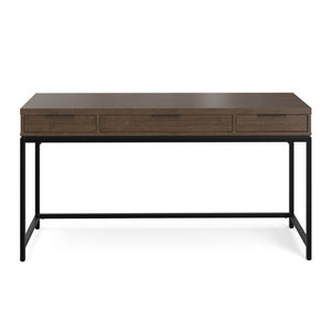 English Elm Sanford Solid Rubberwood Writing Desk with Iron Frame for Modern Home Office Use B136P565522