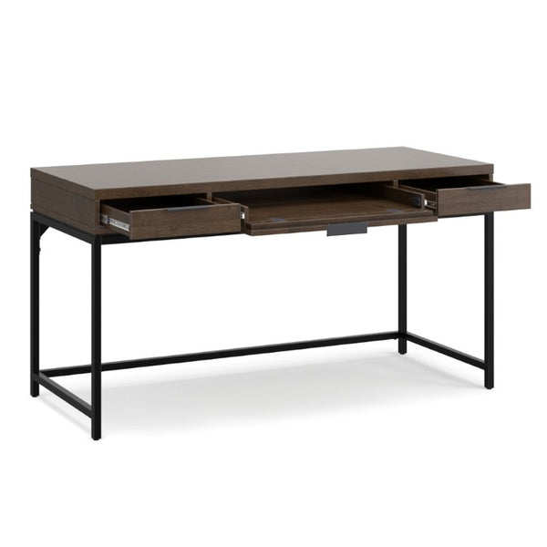 English Elm Sanford Solid Rubberwood Writing Desk with Iron Frame for Modern Home Office Use B136P565522