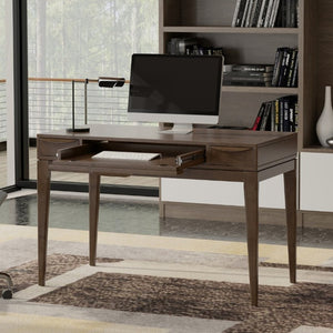 English Elm Wesley Mid-Century Solid Rubberwood Writing Desk with Drawers for Home Office B136P565523