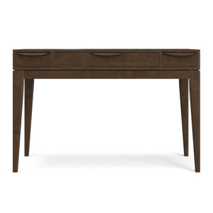 English Elm Wesley Mid-Century Solid Rubberwood Writing Desk with Drawers for Home Office B136P565523