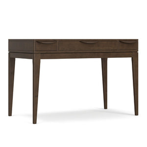 English Elm Wesley Mid-Century Solid Rubberwood Writing Desk with Drawers for Home Office B136P565523