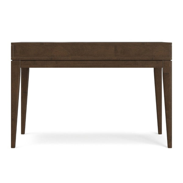 English Elm Wesley Mid-Century Solid Rubberwood Writing Desk with Drawers for Home Office B136P565523