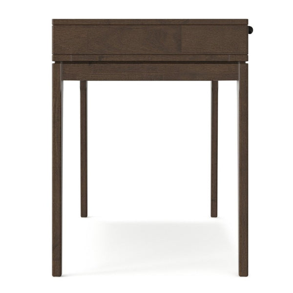 English Elm Wesley Mid-Century Solid Rubberwood Writing Desk with Drawers for Home Office B136P565523
