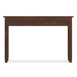 English Elm Warm Shaker Solid Wood Writing Desk with Keyboard Tray and Bronze Hardware B136P565524