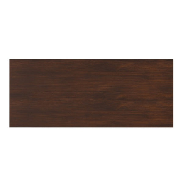 English Elm Warm Shaker Solid Wood Writing Desk with Keyboard Tray and Bronze Hardware B136P565524