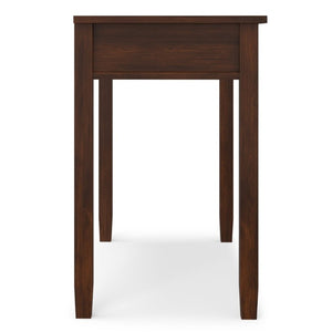 English Elm Warm Shaker Solid Wood Writing Desk with Keyboard Tray and Bronze Hardware B136P565524
