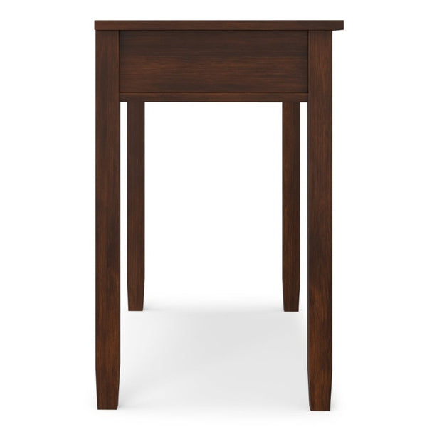 English Elm Warm Shaker Solid Wood Writing Desk with Keyboard Tray and Bronze Hardware B136P565524