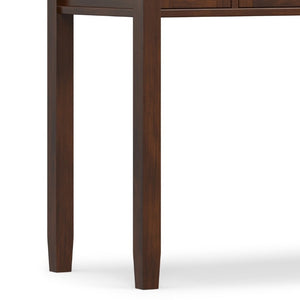 English Elm Warm Shaker Solid Wood Writing Desk with Keyboard Tray and Bronze Hardware B136P565524