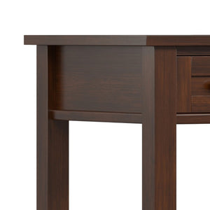 English Elm Warm Shaker Solid Wood Writing Desk with Keyboard Tray and Bronze Hardware B136P565524