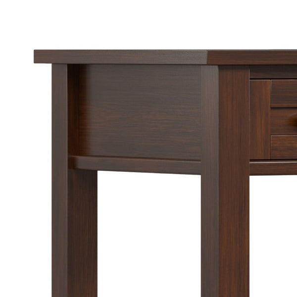 English Elm Warm Shaker Solid Wood Writing Desk with Keyboard Tray and Bronze Hardware B136P565524