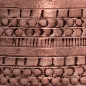 English Elm Toby Embossed Tribal Metal Bell Side Table Antique Copper Accent for Eclectic Rooms B136P565526